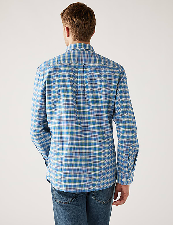 Pure Cotton Gingham Check Oxford Shirt