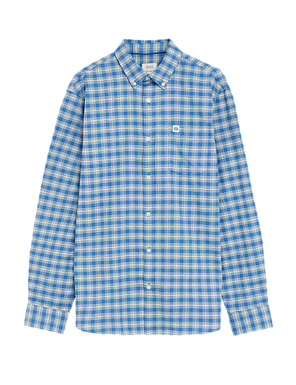 Pure Cotton Gingham Check Oxford Shirt