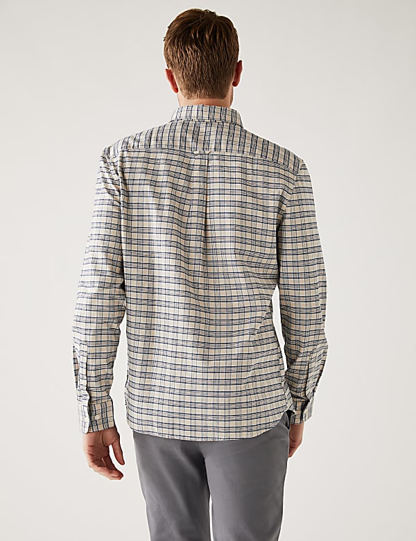 Pure Cotton Gingham Check Oxford Shirt