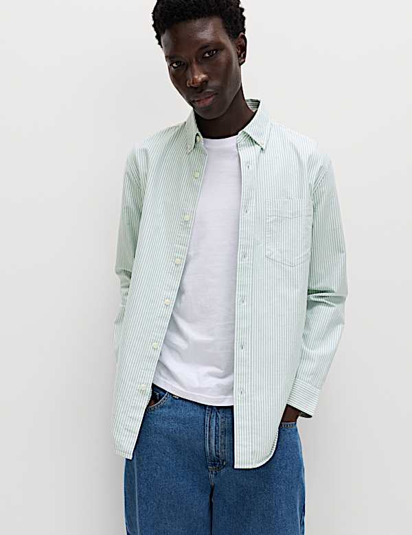 Ultimate Pure Cotton Striped Oxford Shirt