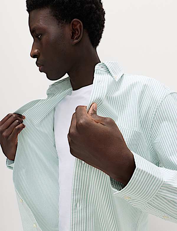 Ultimate Pure Cotton Striped Oxford Shirt