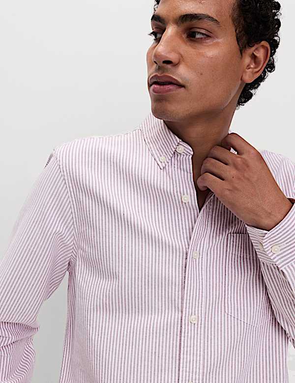 Ultimate Pure Cotton Striped Oxford Shirt