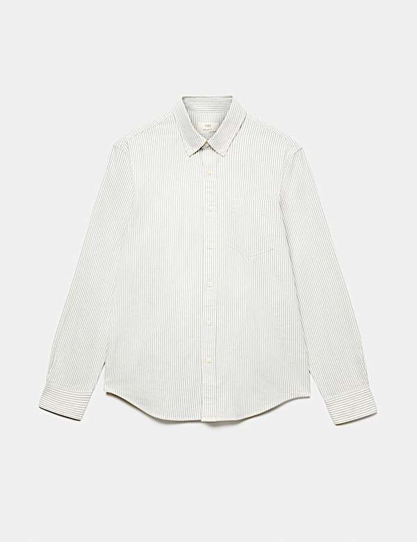 Regular Fit Pure Cotton Striped Shirt - LT