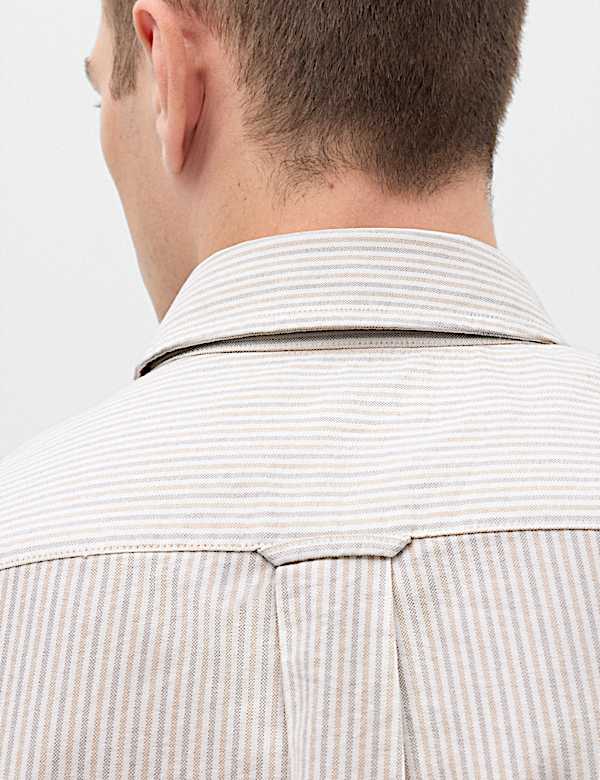 Regular Fit Pure Cotton Striped Shirt