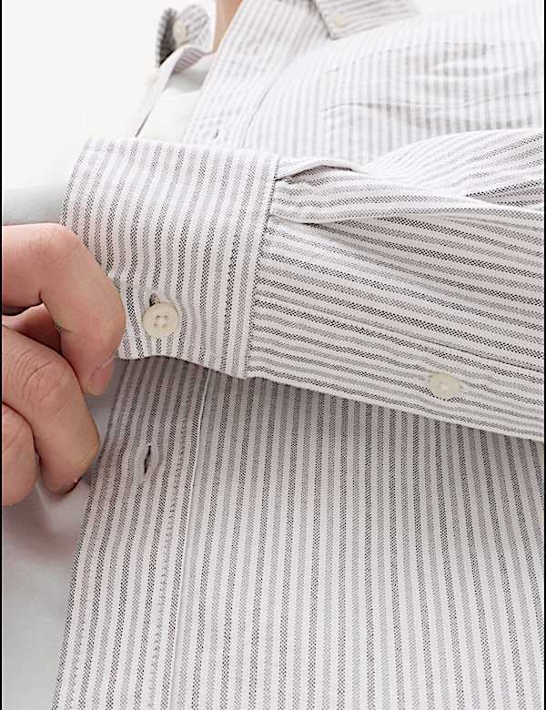 Regular Fit Pure Cotton Striped Shirt