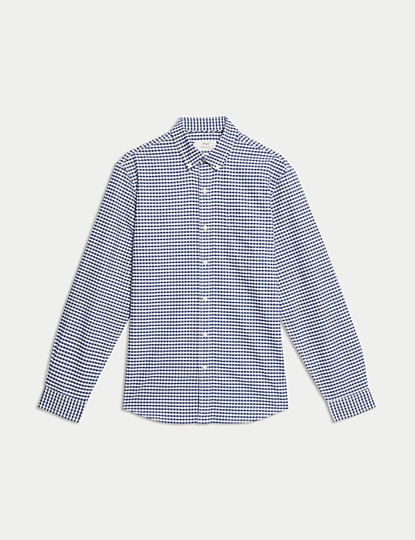 חולצת אוקספורד משבצות Ultimate מכותנה טהורה - IL