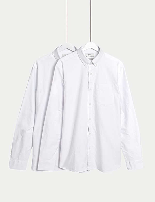 The Ultimate 2pk Regular Fit Pure Cotton Oxford Shirts - US
