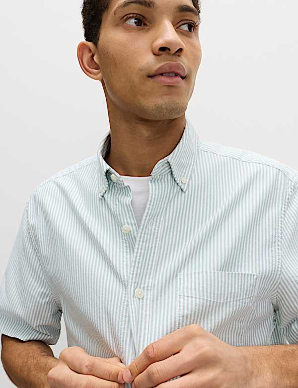 Ultimate Pure Cotton Striped Oxford Shirt