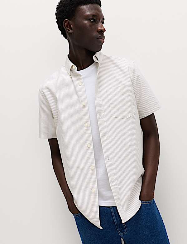 Ultimate Pure Cotton Striped Oxford Shirt