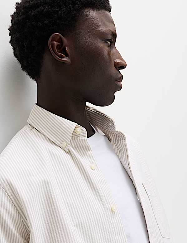 Ultimate Pure Cotton Striped Oxford Shirt