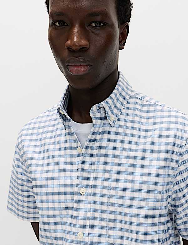 Ultimate Pure Cotton Check Oxford Shirt - MV