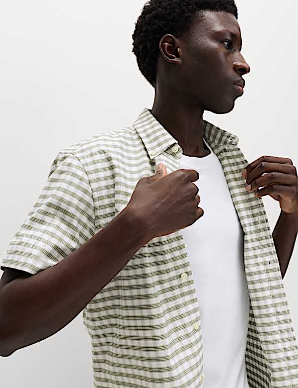 Chemise Oxford Ultimate &agrave; carreaux 100 % coton - CH