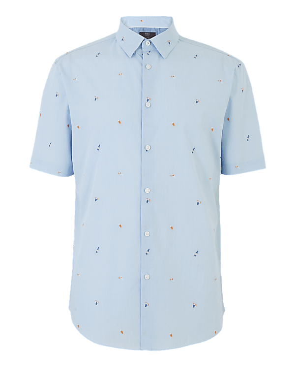 Pure Cotton Cocktail Print Shirt