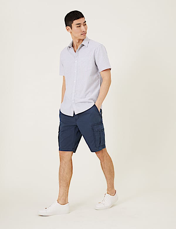 Pure Cotton Striped Oxford Shirt