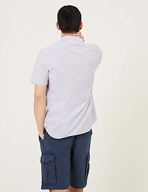 Pure Cotton Striped Oxford Shirt