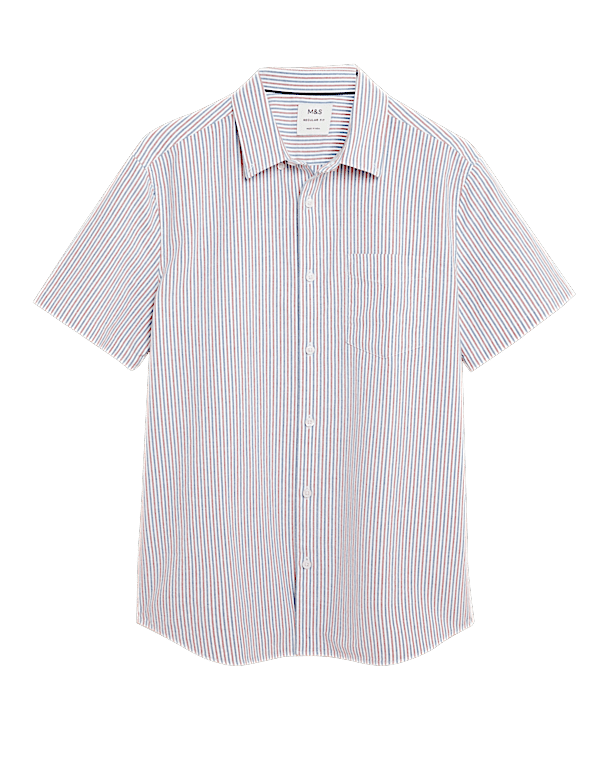 Pure Cotton Striped Oxford Shirt