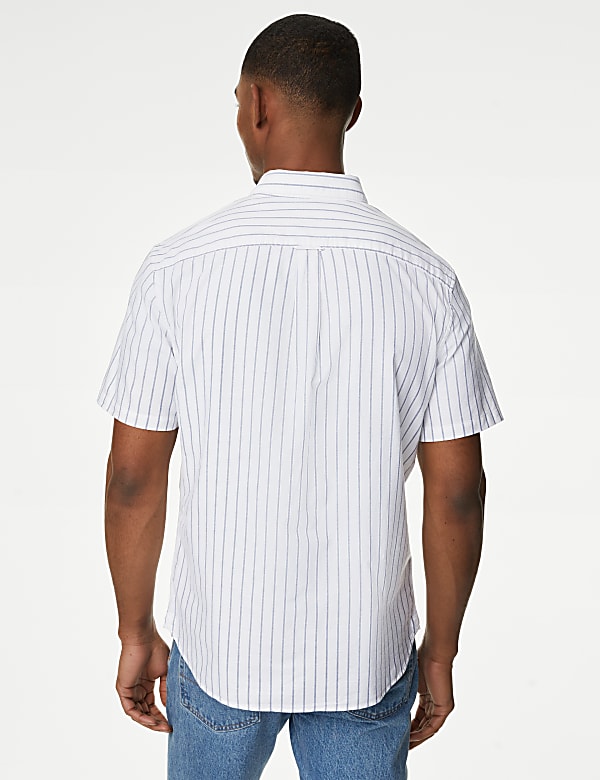 Pure Cotton Striped Oxford Shirt - EE