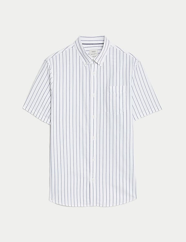 Pure Cotton Striped Oxford Shirt - EE