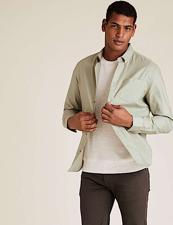 Pure Cotton Oxford Shirt