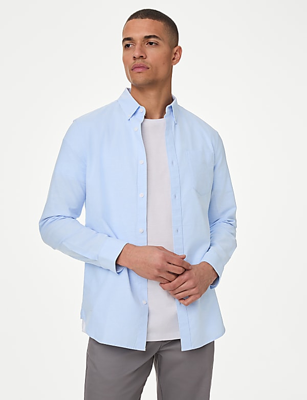 Slim Fit Pure Cotton Oxford Shirt