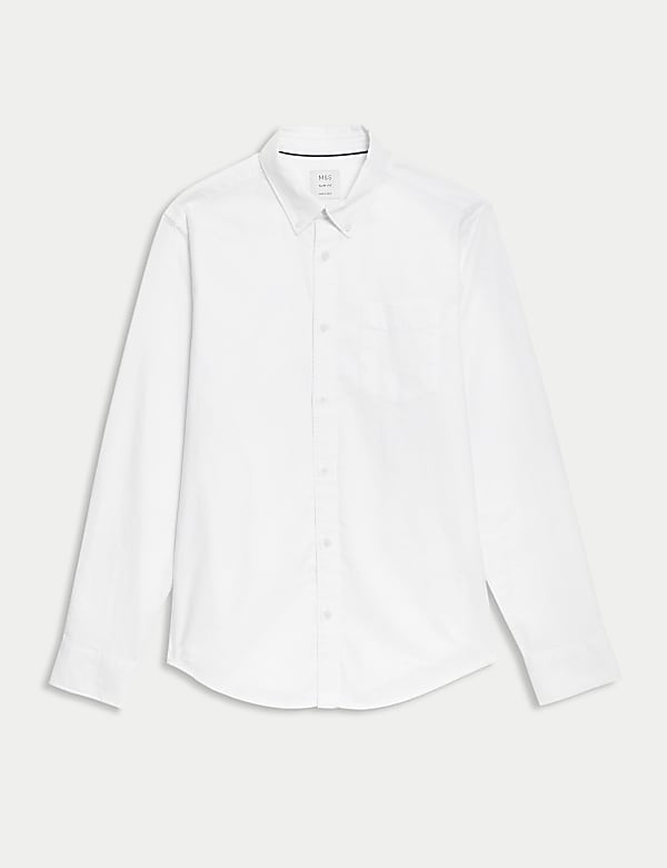 Slim Fit Pure Cotton Oxford Shirt - SE