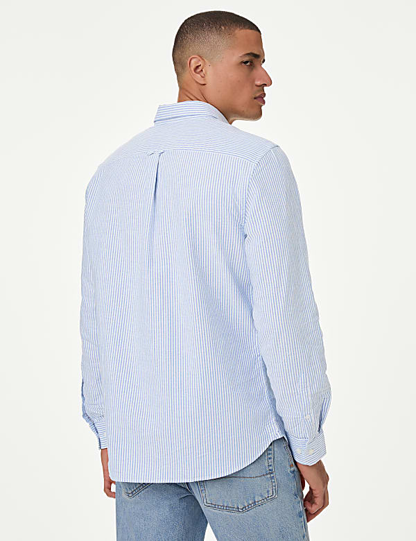 Pure Cotton Striped Oxford Shirt