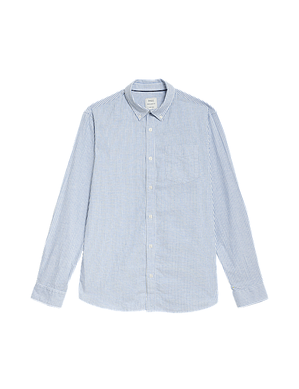 Pure Cotton Striped Oxford Shirt