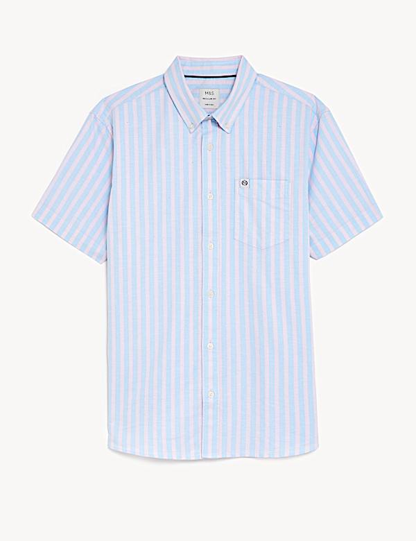 Pure Cotton Striped Oxford Shirt