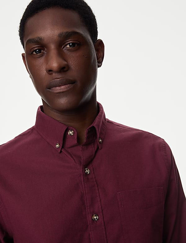 Easy Iron Pure Cotton Oxford Shirt - LT