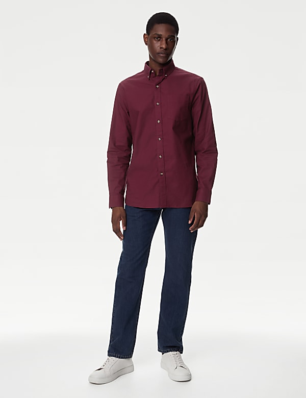 Easy Iron Pure Cotton Oxford Shirt - LT