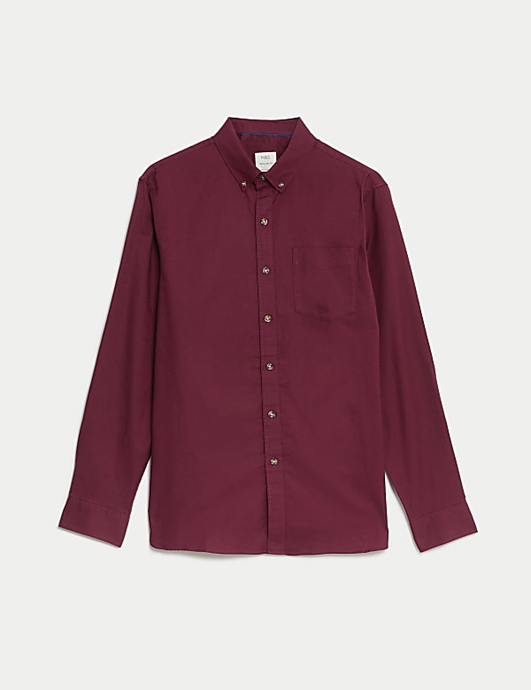 Easy Iron Pure Cotton Oxford Shirt - LT