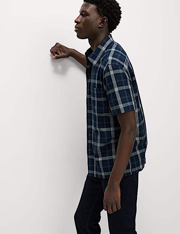 Regular Fit Pure Cotton Check Shirt
