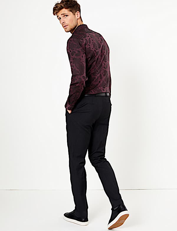 Pure Cotton Paisley Jacquard Shirt