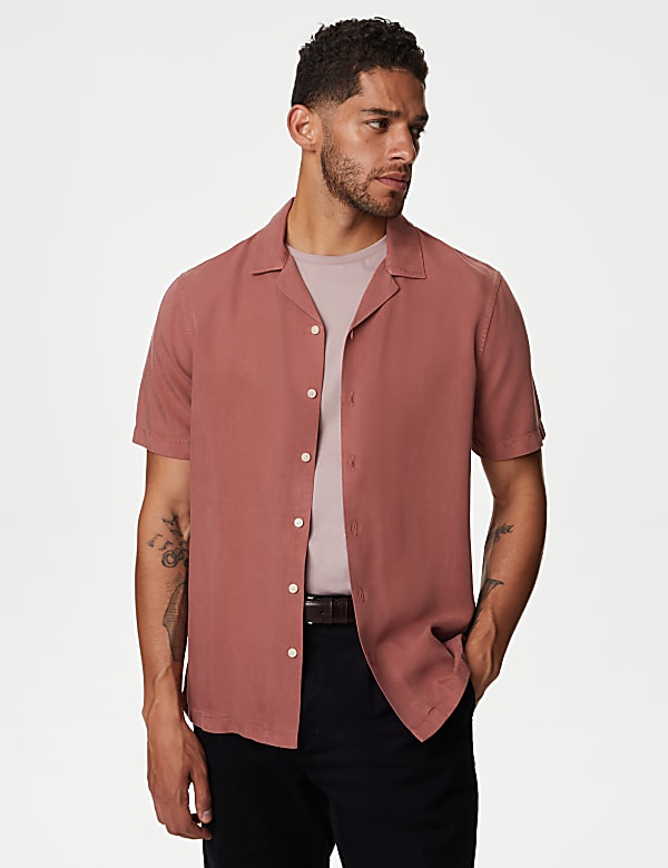 Soft Touch Pure Lyocell Cuban Collar Shirt