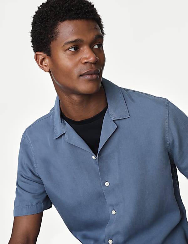 Soft Touch Pure Lyocell Cuban Collar Shirt
