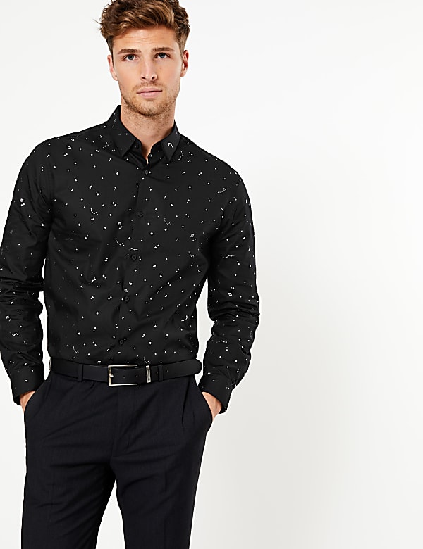 Pure Cotton Star Print Shirt
