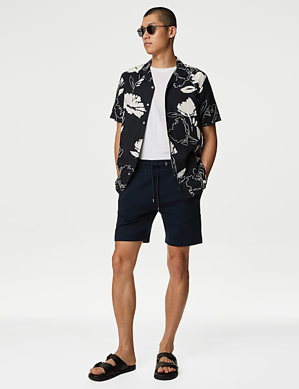 Linen Rich Floral Cuban Collar Shirt