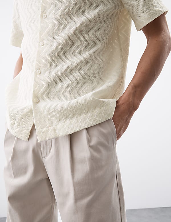 Cotton Rich Cuban Collar Shirt