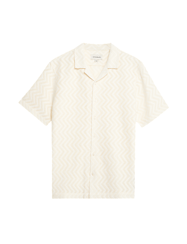 Cotton Rich Cuban Collar Shirt