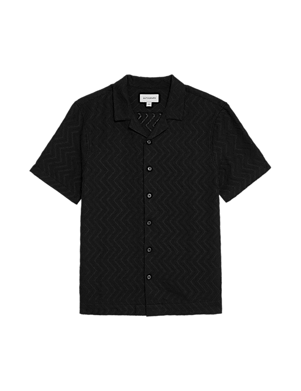 Cotton Rich Cuban Collar Shirt