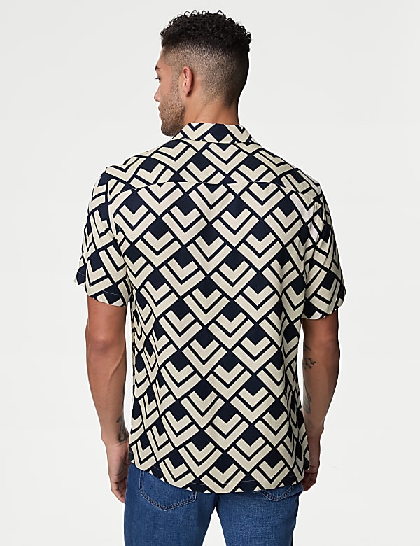 Twill Cuban Collar Shirt