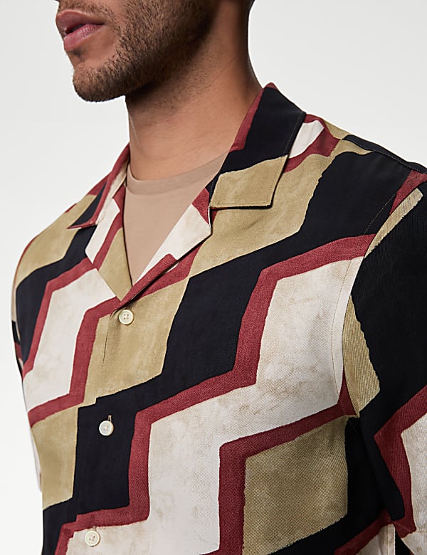 Twill Cuban Collar Shirt