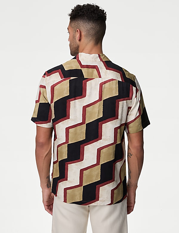 Twill Cuban Collar Shirt