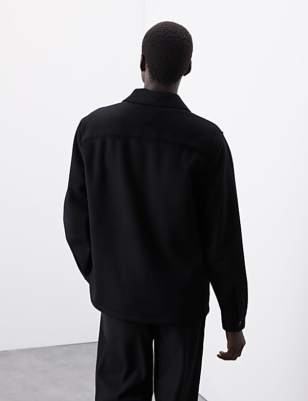 Wool Blend Overhead Shirt