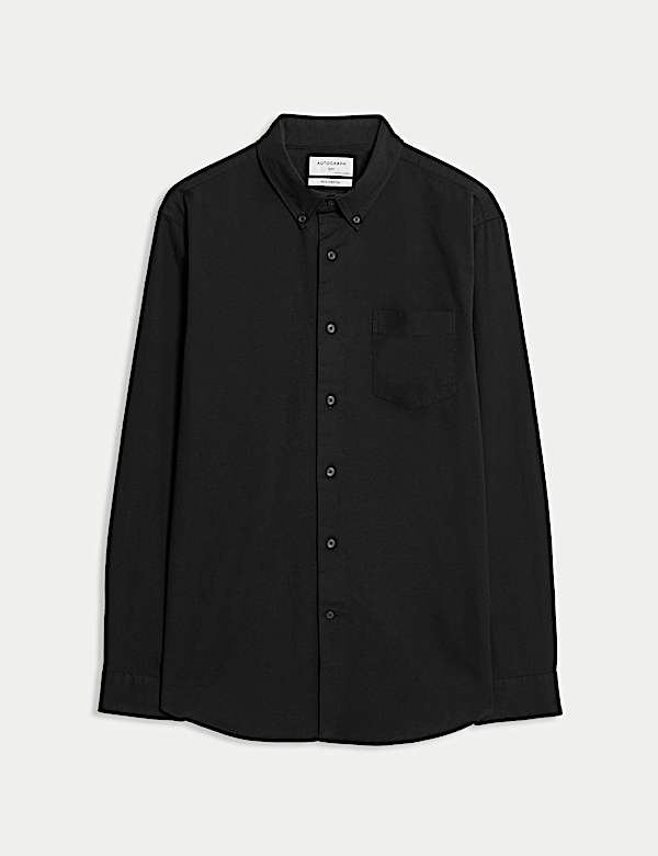 Slim Fit Cotton Rich Oxford Shirt - HK