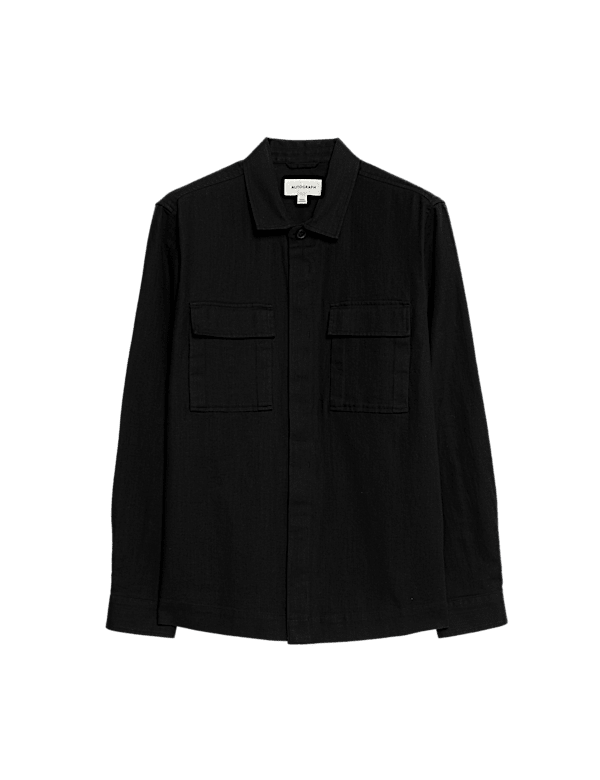 Cotton Linen Blend Overshirt