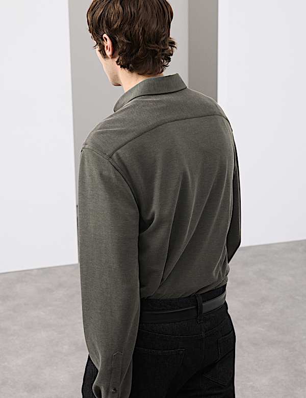 Regular Fit Easy Iron Modal Rich Shirt - AT