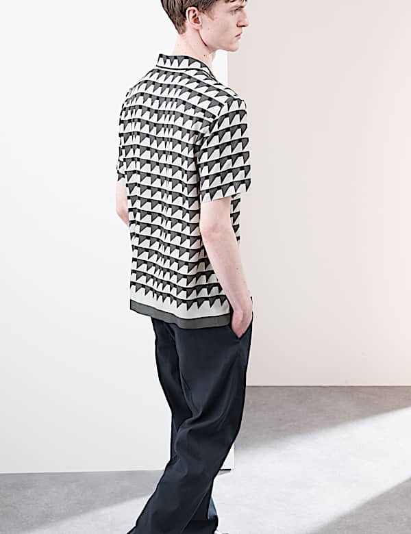 Regular Fit Geometric Print Shirt