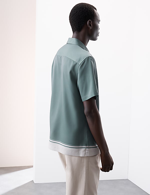Striped Cuban Collar Shirt