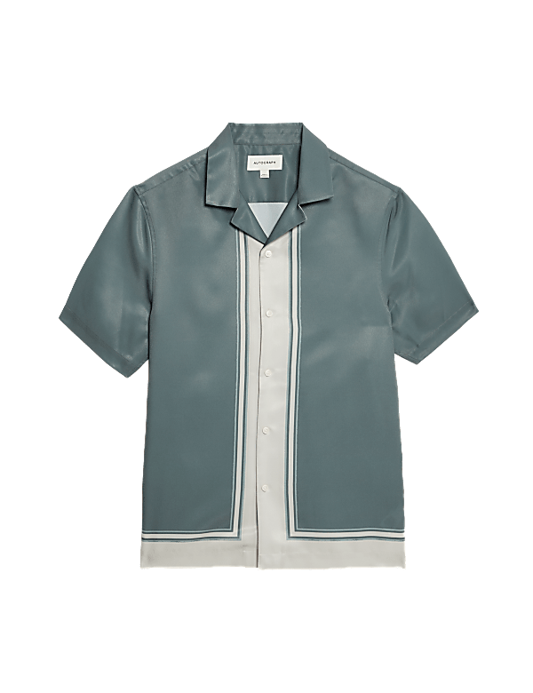 Striped Cuban Collar Shirt